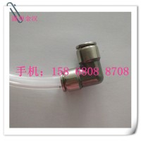 不銹鋼304快插接頭 氣動(dòng)彎頭兩頭插管 氣管PU軟管直角快速接頭