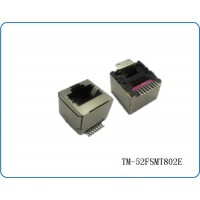 連接器廠家定制RJ45 SMT貼片式網絡插座 8p8c 直插180度 PCB插座