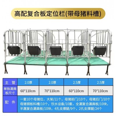 豬場(chǎng)母豬定位欄落地式定位欄帶板定