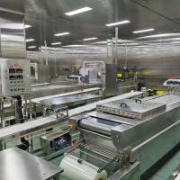 山東厚德 食品真空拉伸膜包裝機(jī)  牛排拉伸膜包裝機(jī)  全自動拉伸膜包裝機(jī)