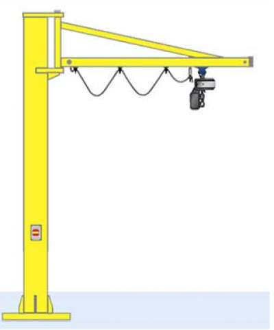 小型250KG電動葫蘆折臂吊 360°旋轉(zhuǎn)折臂式懸臂吊起重機(jī)