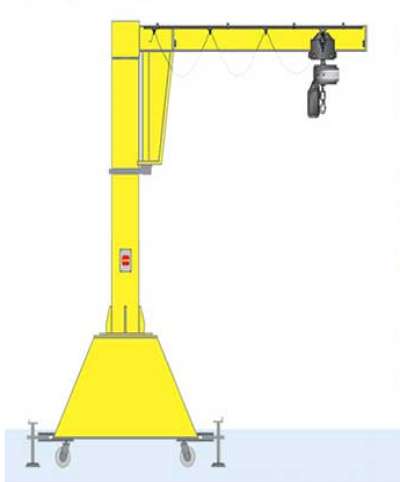 小型250KG電動葫蘆折臂吊 360°旋轉(zhuǎn)折臂式懸臂吊起重機(jī)