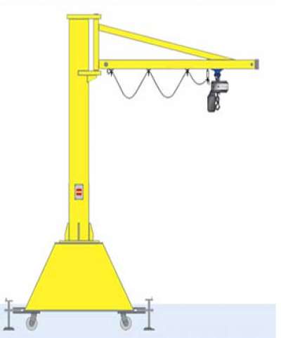小型250KG電動葫蘆折臂吊 360°旋轉(zhuǎn)折臂式懸臂吊起重機(jī)