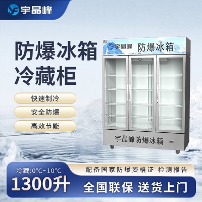 宇晶峰玻璃門防爆冰箱1300L